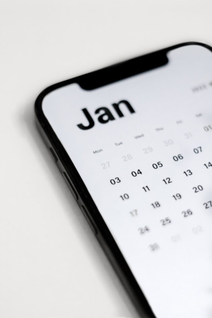 Calendar on a phone